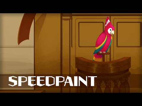 Cross Examining a Parrot | Speedpaint