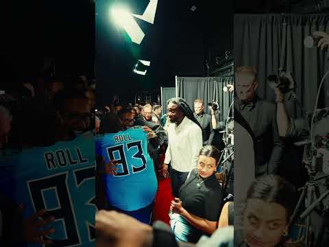 Shaboozey runs into Jelly Roll backstage at NFL Honors