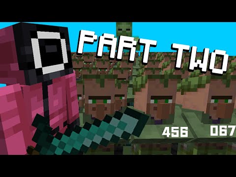 Building the games for VILLAGER SQUID GAME in Survival Minecraft