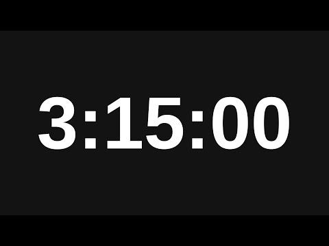 3 Hour 15 Minute Timer - 195 Minute Countdown Timer