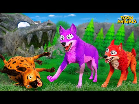 Color Animal Kingdom Battles: Wolf Dogs vs Evil Hyenas - Who Will Win the Epic Showdown?