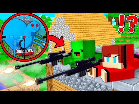 JJ And Mikey Become A SECTER SNIPERS To Kill THOMAS SPIDER In Minecraft - Maizen