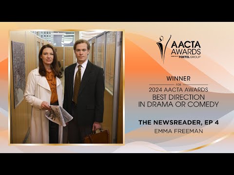 Emma Freeman (The Newsreader) wins the AACTA Award for Best Direction in Drama or Comedy