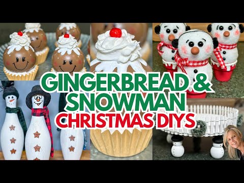 Adorable Snowman and Gingerbread DIYS / Snowman Crafts / Craft Fair Ideas