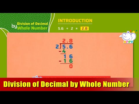 G4 - Module 30 - Intro - Division of Decimal by Whole Number | Appu Series | Grade 4 Math Learning