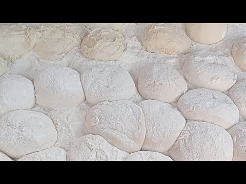 making chapati bread (roti)