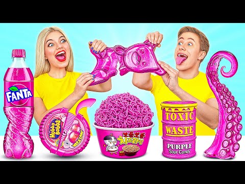 Pink Food Challenge | Funny Food Situations by Multi DO Challenge