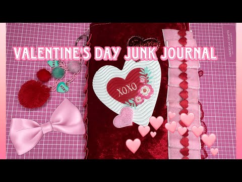 VALENTINE’S DAY JUNK JOURNAL 💕 SOLD 💕 #valentinesjunkjournal