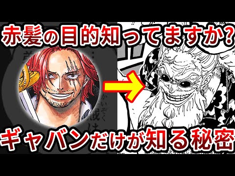 【ワンピース1139話】みなさん気づいてますか...？シャンクスが海賊王の左腕ギャバンに伝えた真実全貌【ゆっくり解説】