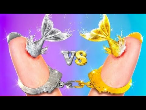 How to Become a Mermaid in Jail!Gold Girl vs Silver Girl