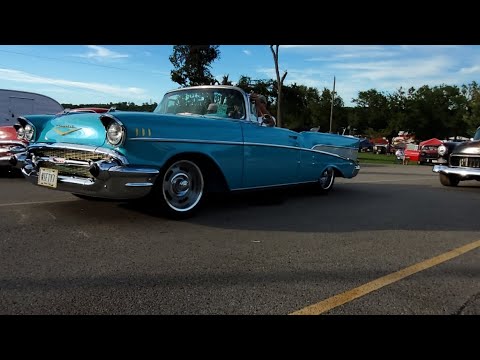 Tri five nationals 2023 cars leaving the park. #chevy #55 #56 #57 #classiccars