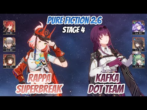 Rappa SuperBreak & Kafka DoT Team Pure Fiction Stage 4 (3 Stars) | Honkai Star Rail