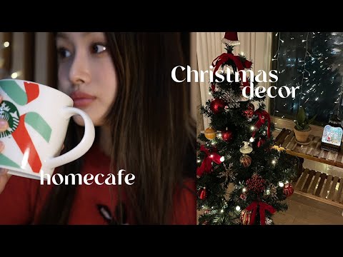 READY FOR CHRISTMAS🎄크리스마스 분위기로 집꾸미기&홀리데이 홈카페☕️