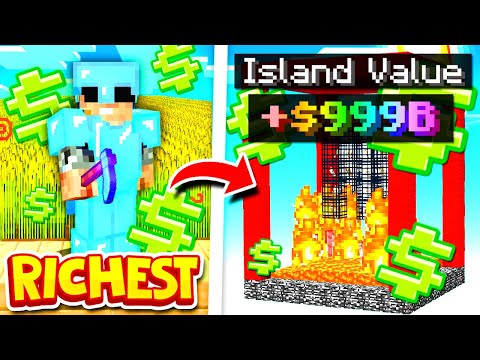 The TOP #1 RICHEST ISLAND EVER in Minecraft SKYBLOCK | Minecraft SKYBLOCK SERVER #12