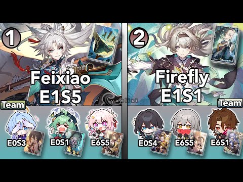 MOC 12 2.7 - E1S5 Feixiao & E1S1 Firefly Break | Honkai: Star Rail Full Gameplay