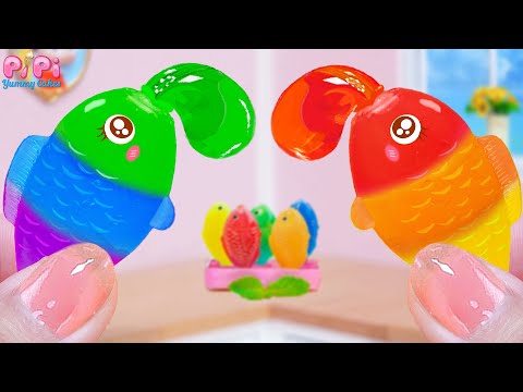 Jelly Fish Dessert Ideas💘Top Secret Unique Miniature Rainbow Honey Jelly Recipes🌈Pipi Yummy Cake