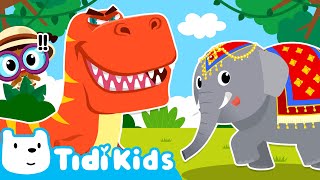 Dinosaurs & Elephants Songs Compilation | Giant Animals | Nursery Rhymes & Kids Songs