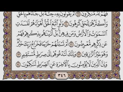 سورة المؤمنون مكتوبة / سعود الشريم