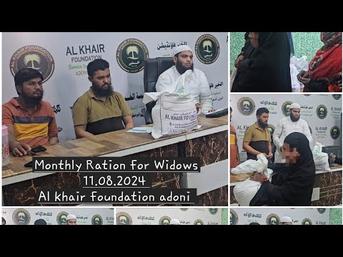 Monthly Ration Distribution for Widows #AlKhairFoudationadoni 11.08.2024