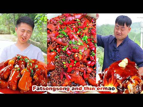 Songsong's Spicy Bullfrog is still not as spicy as Ermao🔥  | songsong and ermao | mukbang