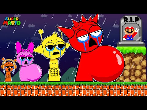 Sprunki Edition Sinner Characters R.I.P Mario... Please Wake Up | Game Animation