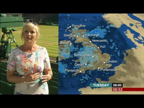 Carol Kirkwood Centre Court BBC Breakfast Weather 2017 07 10