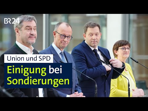 Union und SPD: Einigung bei Sondierungen | BR24