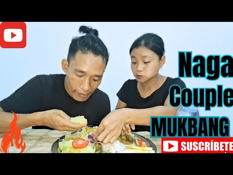 Naga mukbang Beef Delicious Naga style || with green vegetables Naga Couple