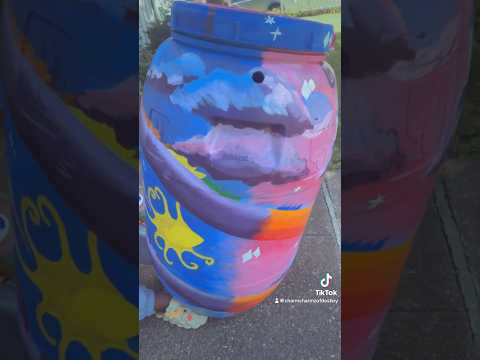 Paint With Us🌟 Rain Barrel Painting| Destiny Ari’e #acrylic painting #art