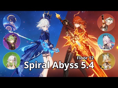 5.4 NEW ABYSS C2 Furina + Candace & C2 Mavuika - Floor 12 (9 Stars) | Genshin Impact