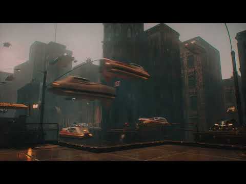 [4K] 3 Hour Futuristic City Loop - Flying Cars VJ Loop