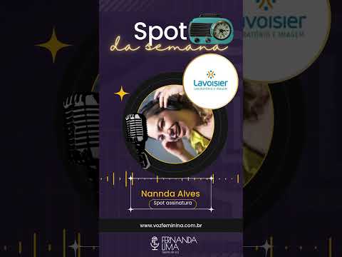 Spot para Rádio [Assinatura para spot- Lavoisier] #spot #rádio #locutora #narrador #vozfeminina