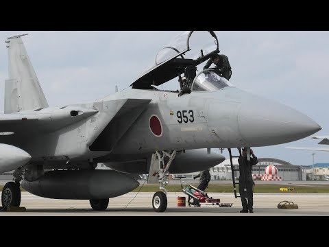 【自衛隊】F-15戦闘機 スクランブル発進！美ら島エアフェスタ2024 / JASDF F-15 & E-2C SCRAMBLE!!