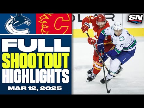 Vancouver Canucks at Calgary Flames | FULL Shootout Highlights - March 12, 2025