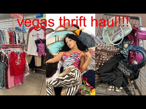 HUGE VEGAS THRIFT HAUL (trying on all my fabulous finds!!!)