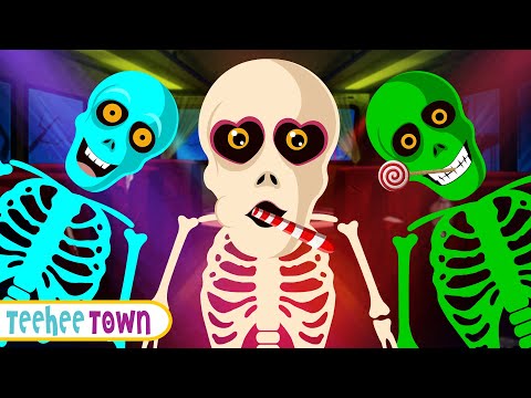 Spooky Funny Skeletons Riding A The Bus | Crazy Skeleton Song By Teehee Town