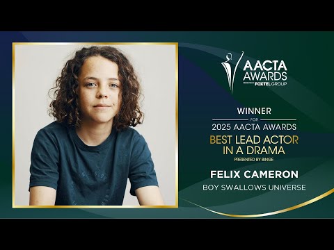 Felix Cameron (Boy Swallows Universe) wins the AACTA Award for Best Lead Actor in a Drama