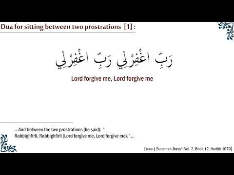 Dua for sitting between two prostrations [1]