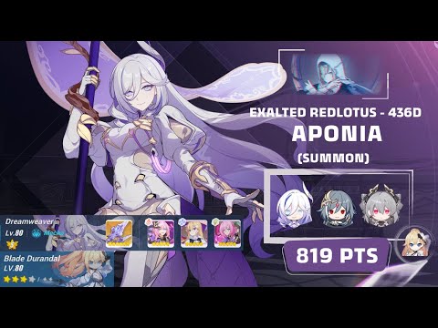 Honkai Impact 3: Exalted RL Aponia - Summon (436D) 819 (824) pts - DW [S0] HoS [S3] TA [SS] BD 3*