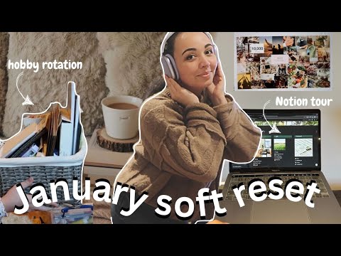 Create a Cosy Year 🧶🥨🥐 | Hobby rotation, Notion tour, vision board, casual goals and gentle reset ✨