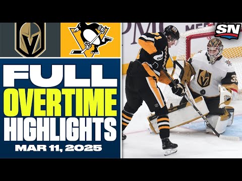 Vegas Golden Knights at Pittsburgh Penguins | FULL Overtime Highlights - March 11, 2025