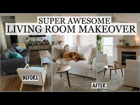 THRIFTED DIY & BUDGET FRIENDLY EPIC LIVING ROOM MAKEOVER (HUGE TRANSFORMATION BEFORE AND AFTER)