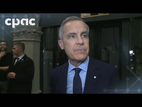 Mark Carney speaks with reporters after meetings with PM Trudeau and Liberal caucus – March 10, 2025