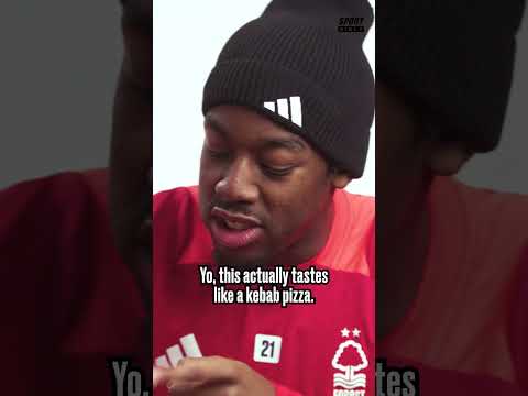 Nottingham Forest's Anthony Elanga shows Callum Hudson-Odoi and Ola Aina a classic Swedish dish 🍕