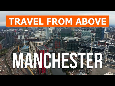 Manchester from drone | 4k video | England, Manchester from above