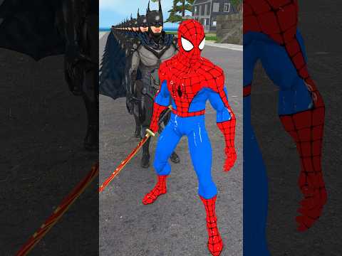 Spider Man sword vs Batman #spiderman #marvel #gta