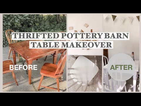 THRIFTED KIDS PLAY TABLE & CHAIRS TRANSFORMATION - before & after thrift makeover