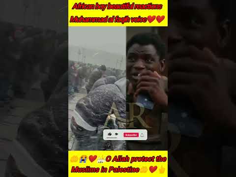 Allah accepts 😭🤲😭 praying in the 🌨️🌨️African boy beautiful reactions muhammad al faqih voice #shorts