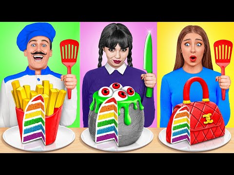 Wednesday vs Grandma Cooking Challenge | Kitchen Hacks and Recipes by TeenDO Challenge