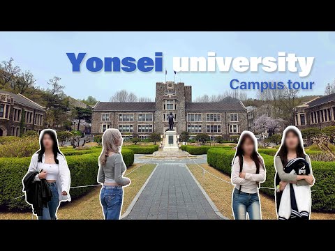 🌸🌸 Yonsei University Seoul Campus Tour | 4k HDR | KOREA cherry blossom